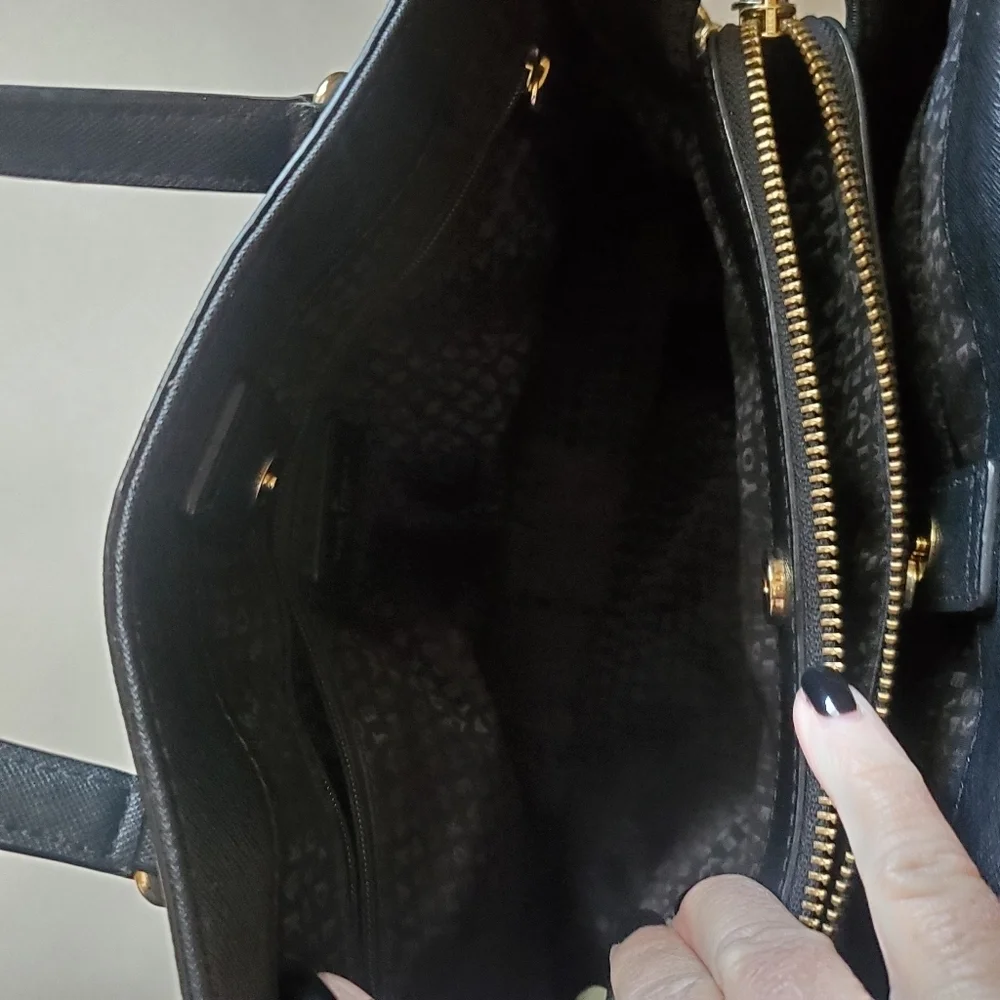 KATE SPADE BLACK GOLD TONE. SHOULDER. TOP HANDLE BAG